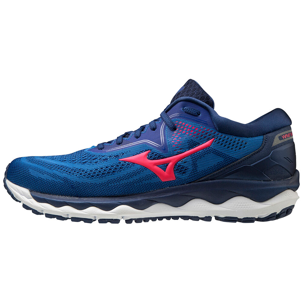 Tenis Para Correr Mizuno Wave Sky 4 Para Hombre Azules/Rosas 9437518-QP